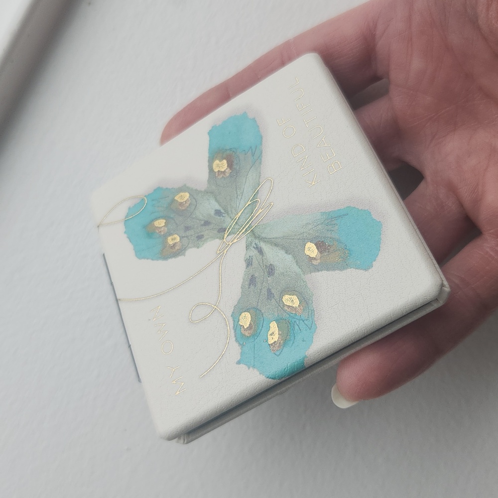 Demdaco Butterfly Pocket Mirror,Teal/Gold Accents- FREE With Purse Purchase - Picture 5 of 8